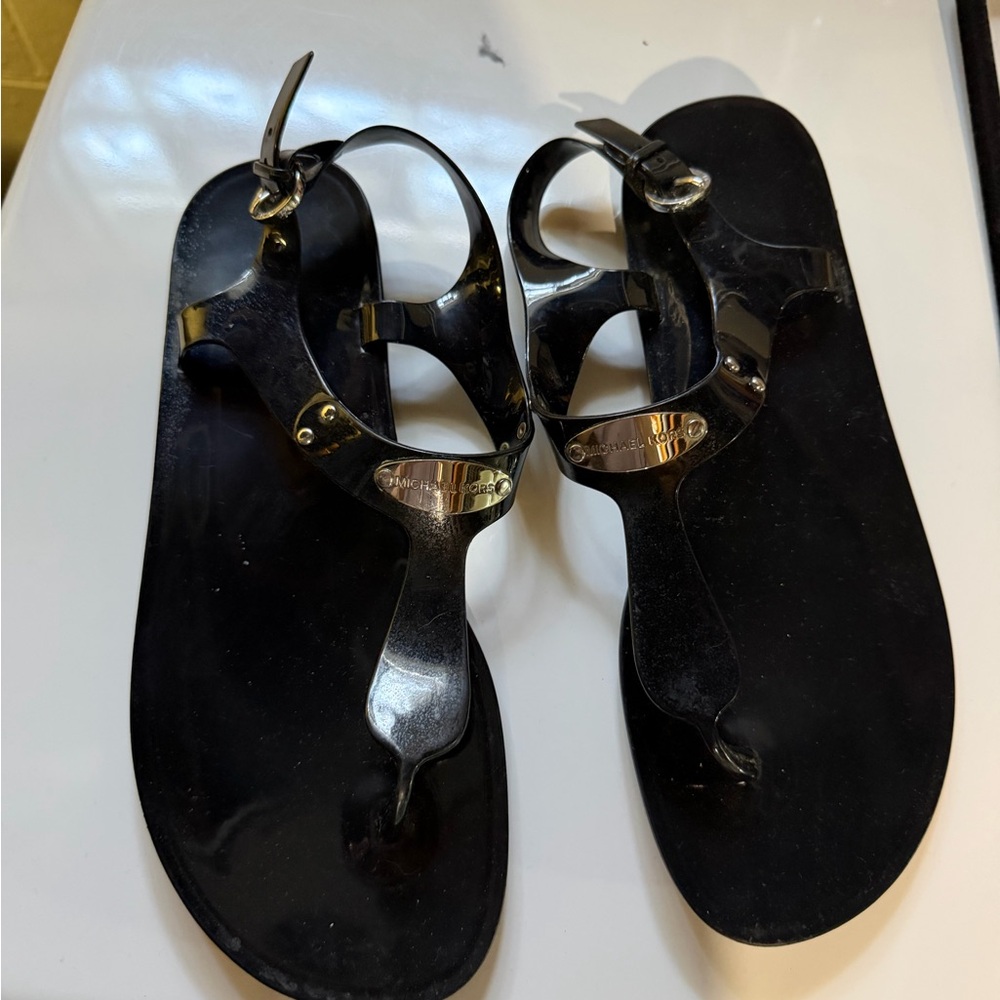 Michael Kors Black Rubber Sandals